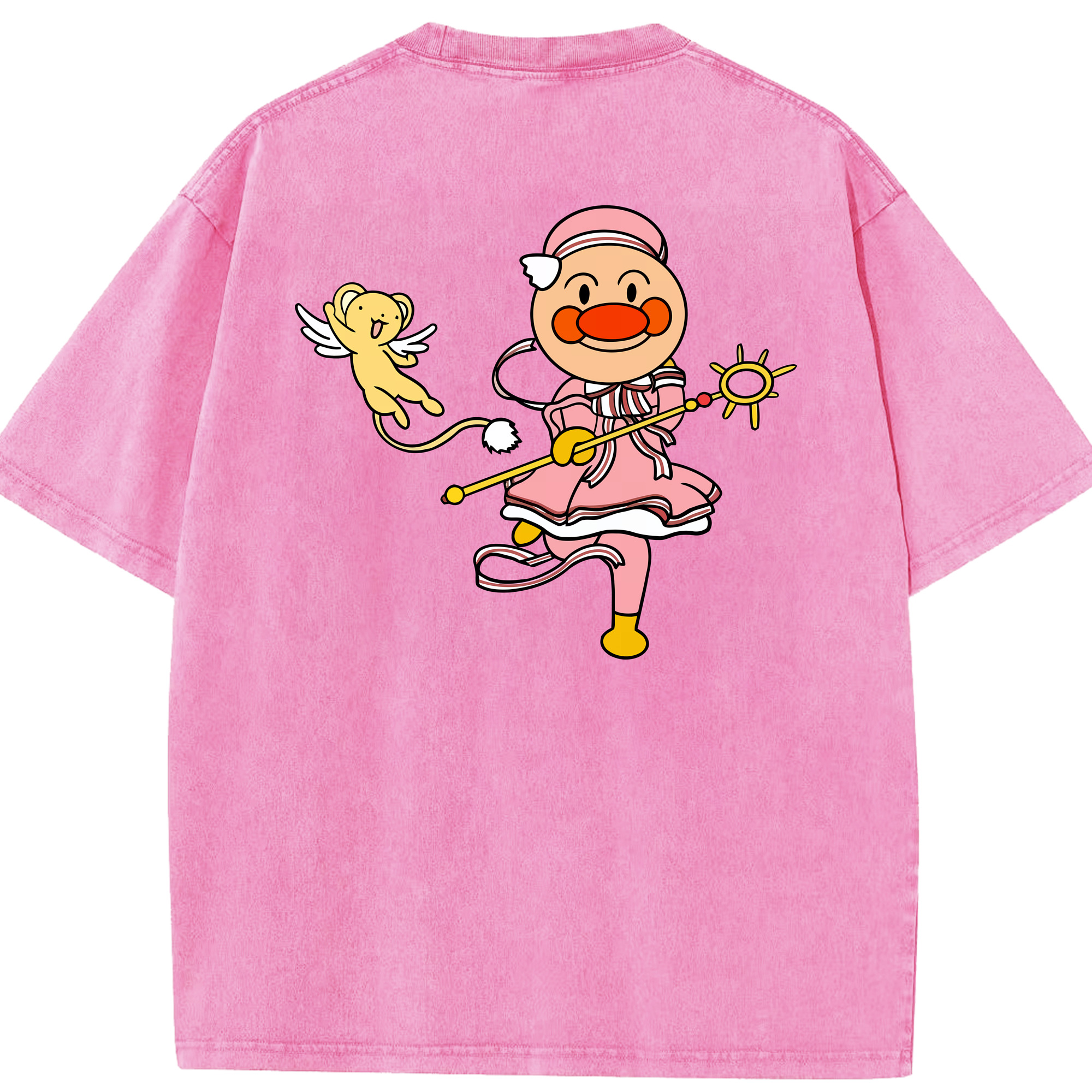 （画像用） アンパンマン Anpanman 綿100% ヴィンテージ風 半袖Tシャツ（背面プリント）